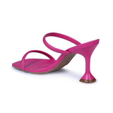 Tamanco Feminino Salto Alto Fino Taça Pink