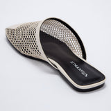 Mule Feminino Tela - Off White