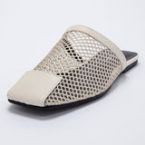 Mule Feminino Tela - Off White