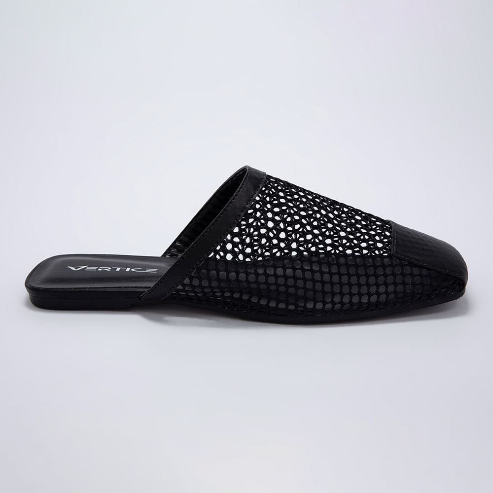 Mule Feminino Tela - Preto