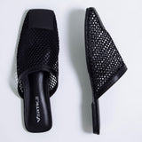 Mule Feminino Tela - Preto