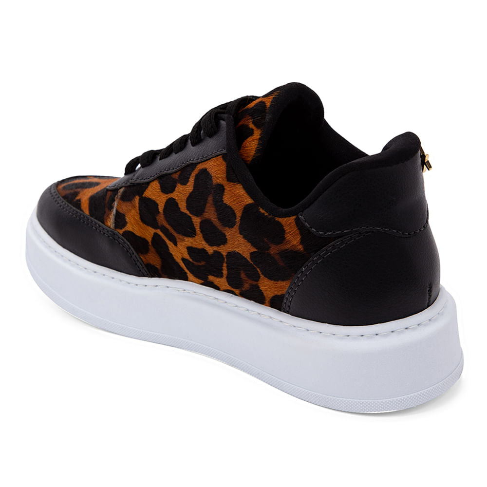 Tênis Onça Animal Print  Preto C/ Animal Print