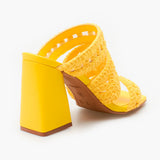 Tamanco Mule Tramado Amarelo