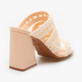 Tamanco Mule Tramado Nude
