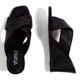 Mule Anabela Tiras Cruzadas Preto