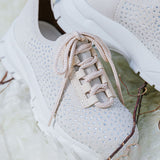 Tênis Jogging Meia Brilho Offwhite
