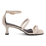 Sandália Soft Tiras Salto Baixo Offwhite