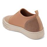 Tênis Slip On Elastano Flatform Amendoa/Rosado