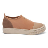 Tênis Slip On Elastano Flatform Amendoa/Rosado