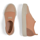 Tênis Slip On Elastano Flatform Amendoa/Rosado