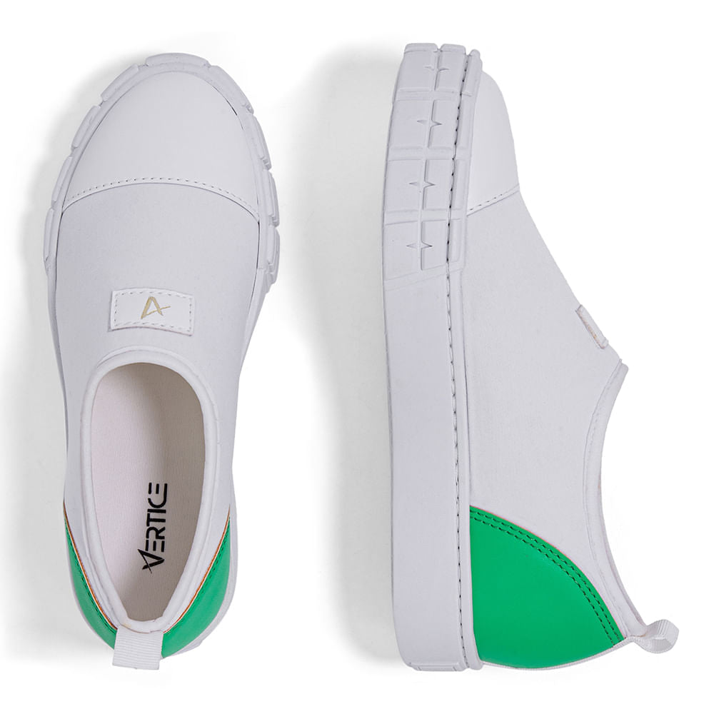 Tênis Slip On Elastano Flatform Branco/kiwi