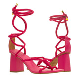 Sandália Bloco Cordão Rosa 