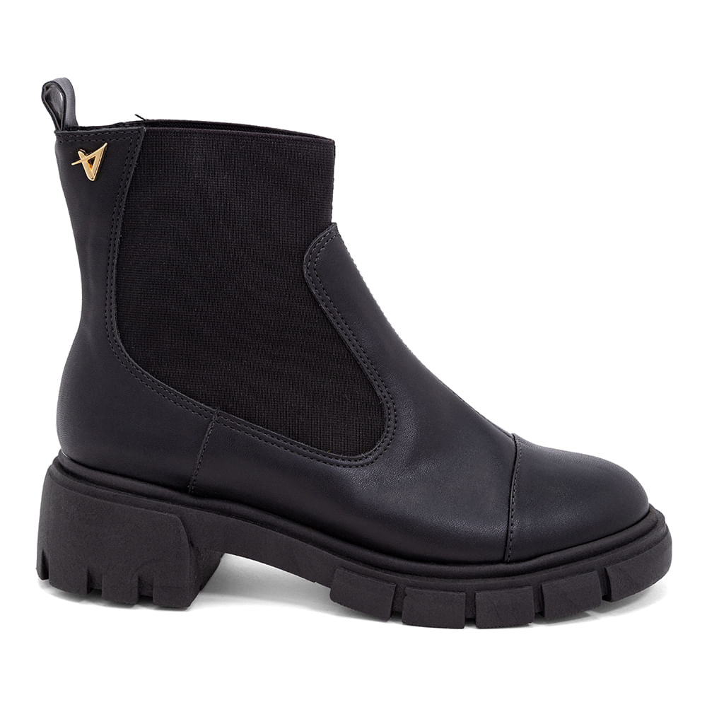 Bota Coturno Tratora Cano Médio  Preto