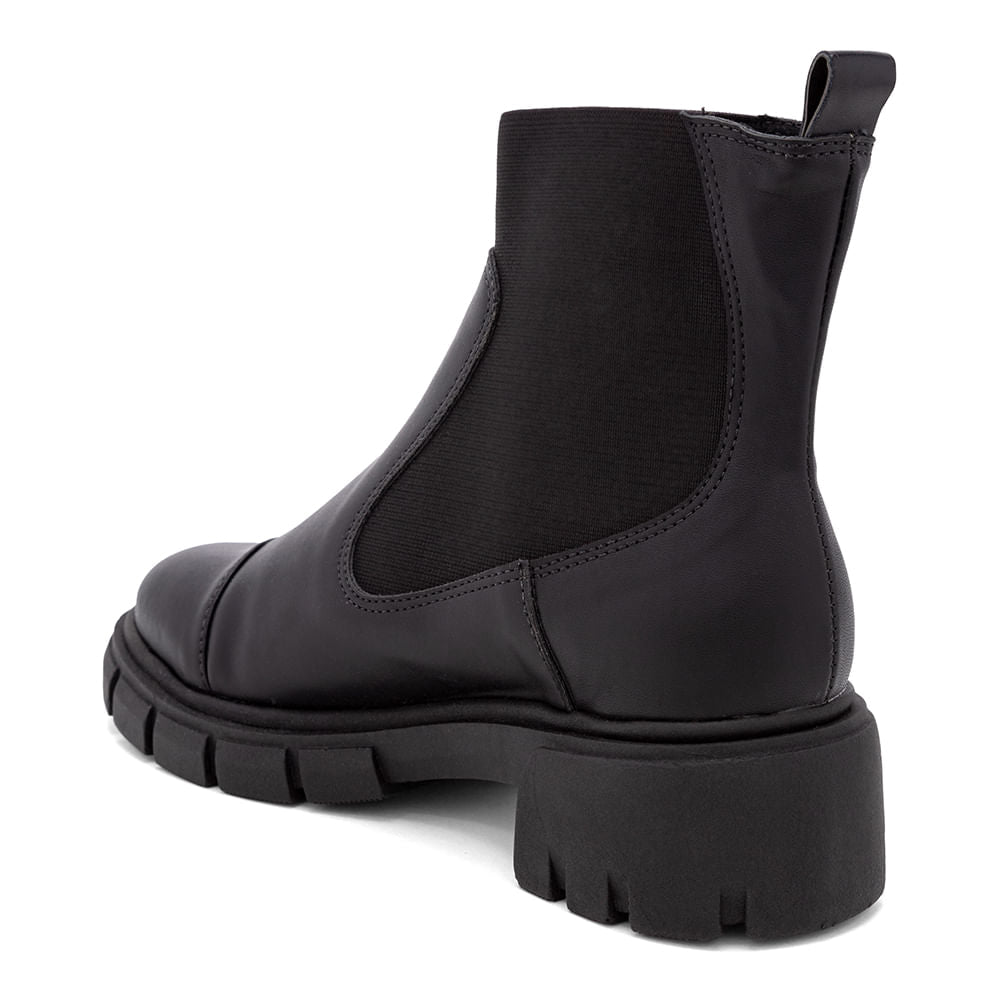 Bota Coturno Tratora Cano Médio  Preto