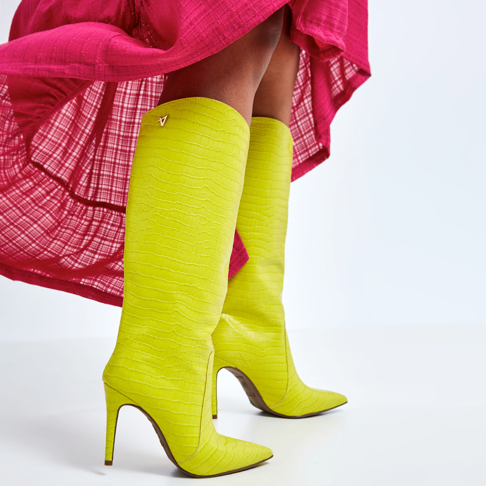 Bota Cano Longo Salto Fino  Verde