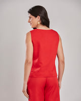 Conjunto Regata e Calça Pantalona Vermelho