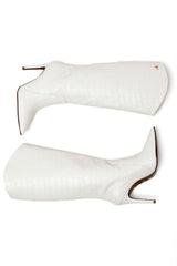 Bota Cano Longo Salto Fino  Offwhite