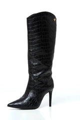 Bota Cano Longo Salto Fino  Preto