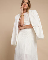 Blazer Alfaiataria Renda Off White