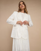 Blazer Alfaiataria Renda Off White