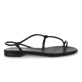 Rasteira Flat Nó  Minimalista Preto