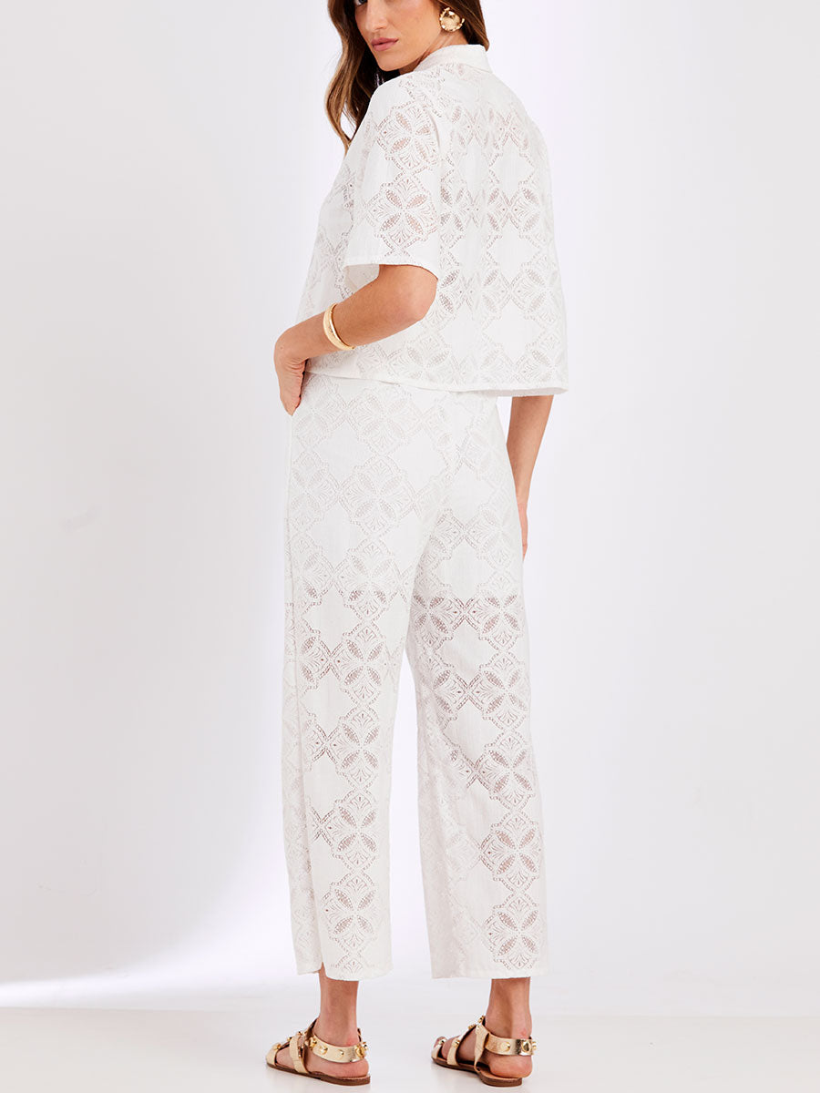 Camisa Renda Floranza Offwhite