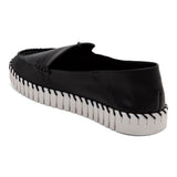 Sapato Mocassim Maleável  Feminino Couro  Preto