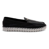 Sapato Mocassim Maleável  Feminino Couro  Preto