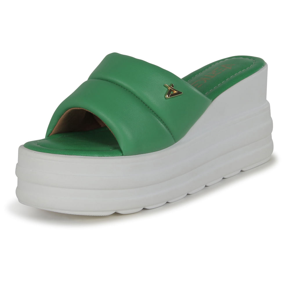 Tamanco Feminino Palmilha Soft Tiras Comfy Verde