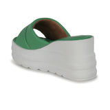Tamanco Feminino Palmilha Soft Tiras Comfy Verde