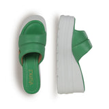 Tamanco Feminino Palmilha Soft Tiras Comfy Verde