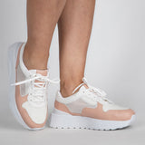 Tênis Flatform Jogging com Tela Rose