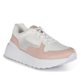 Tênis Flatform Jogging com Tela Rose