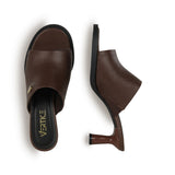 Tamanco Clog Salto Médio Cilindro Cacau
