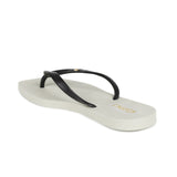 Chinelo Tira Lisa Preto\Offwhite