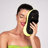Sandália Slide Papete Nuvem  Preto\ Neon
