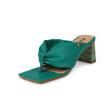 Tamanco Feminino Salto Médio Square Verde