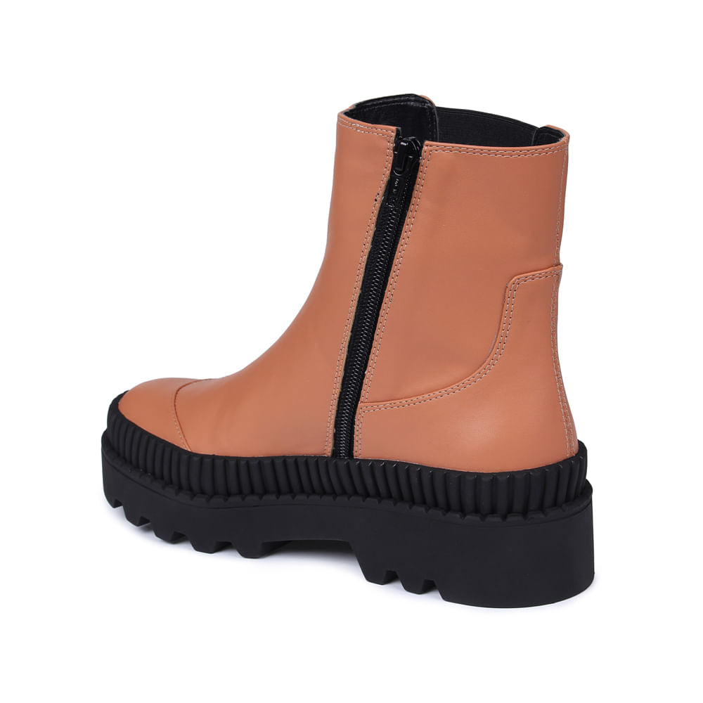 Ankle Boot Chelsea com Solado  Chunky  Blush