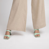 Mule Feminino Salto Médio Esfera - Verde