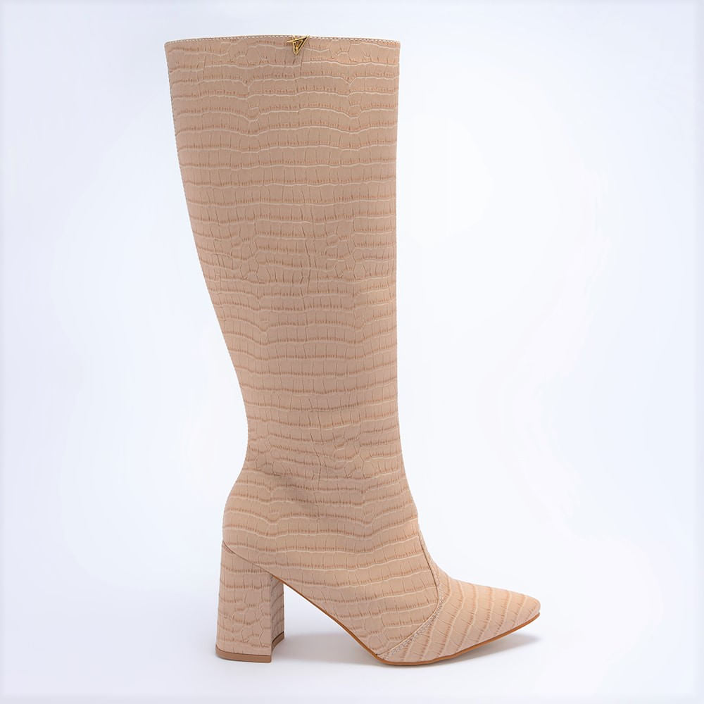 Bota Feminina Cano Longo Bico Fino