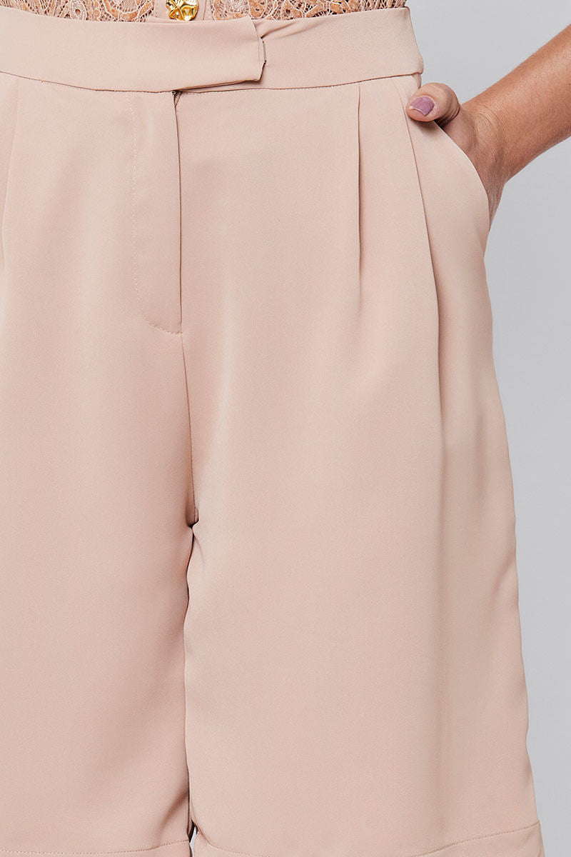 Bermuda Jords com Bolsos Faca Areia