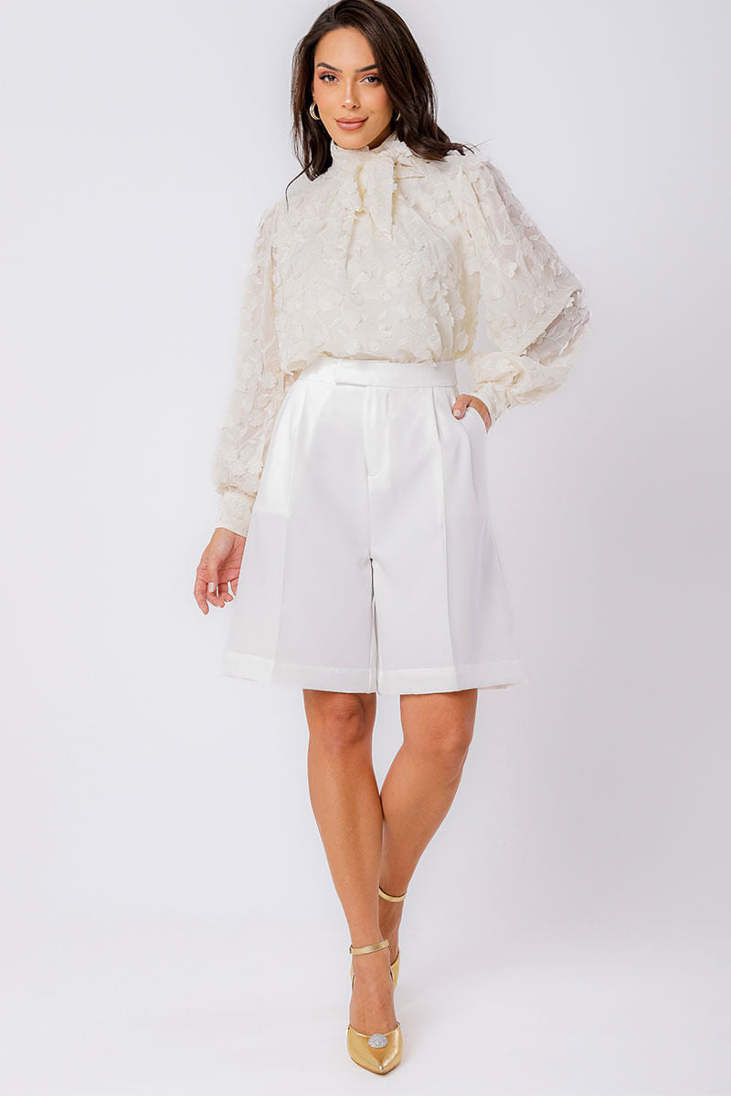 Bermuda Jords com Bolsos Faca Offwhite