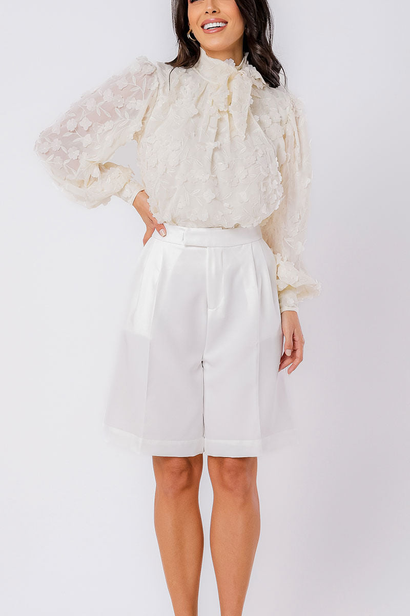 Bermuda Jords com Bolsos Faca Offwhite