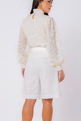 Bermuda Jords com Bolsos Faca Offwhite