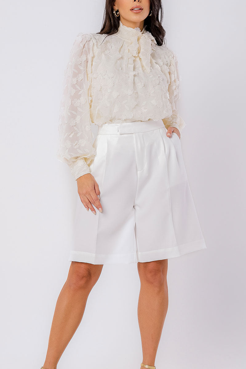 Bermuda Jords com Bolsos Faca Offwhite