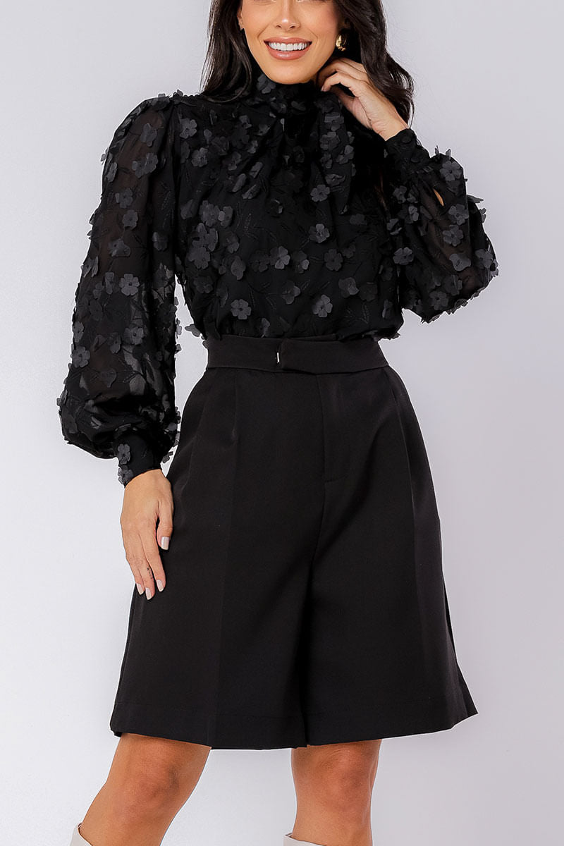 Bermuda Jords com Bolsos Faca Preto