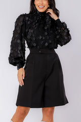Bermuda Jords com Bolsos Faca Preto