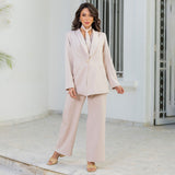 Blazer Alfaiataria Botões Nude