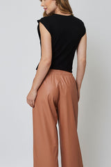 Blusa Muscle Tee Malha Conforto Linho Preto