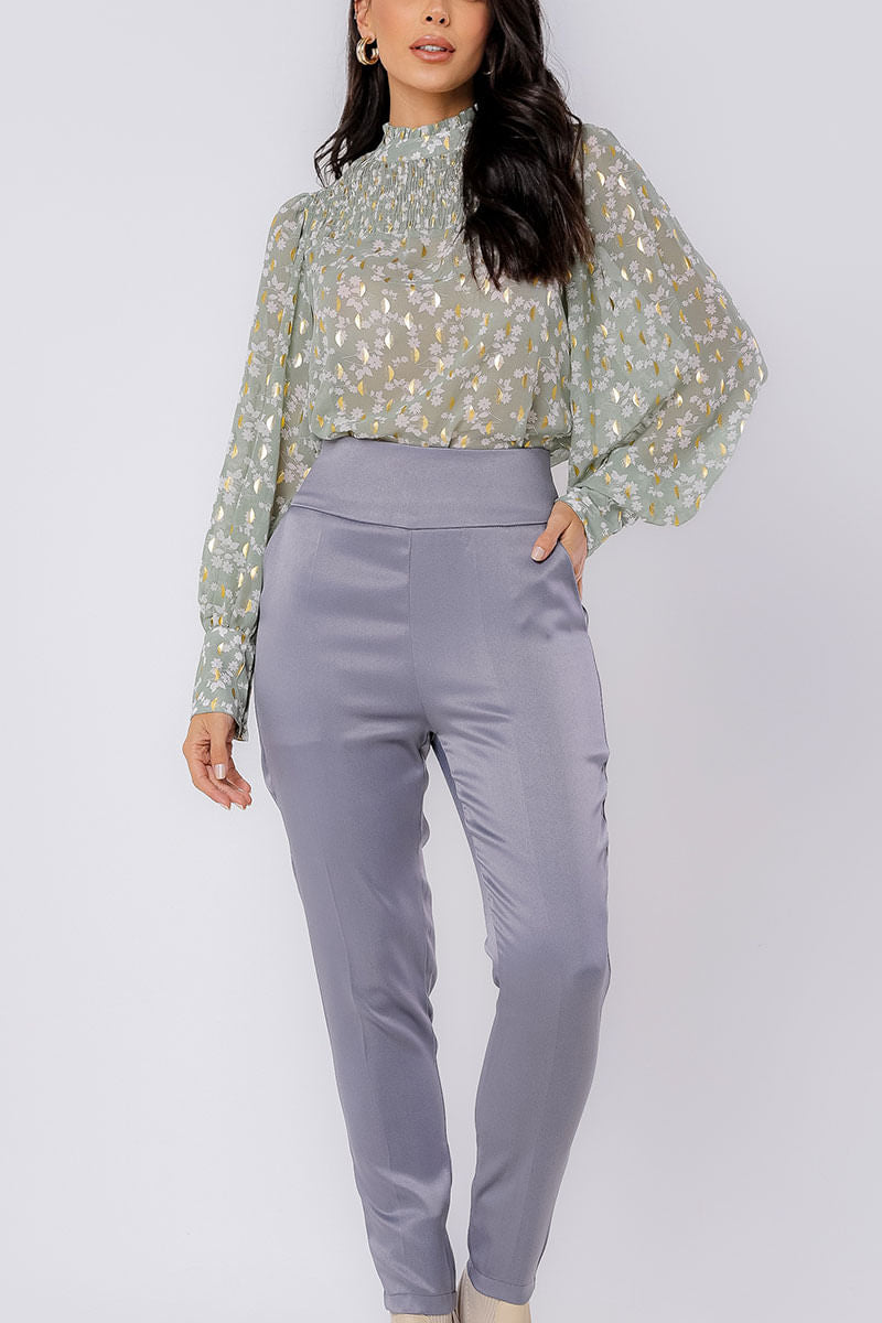 Blusa Lastex Fluida Verde
